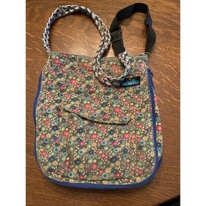 KAVU Rope Sling Crossbody Bag Hiking Trail Shoulder Backpack; Flowers; BOHO